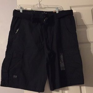 Mens Black Cargo Shorts